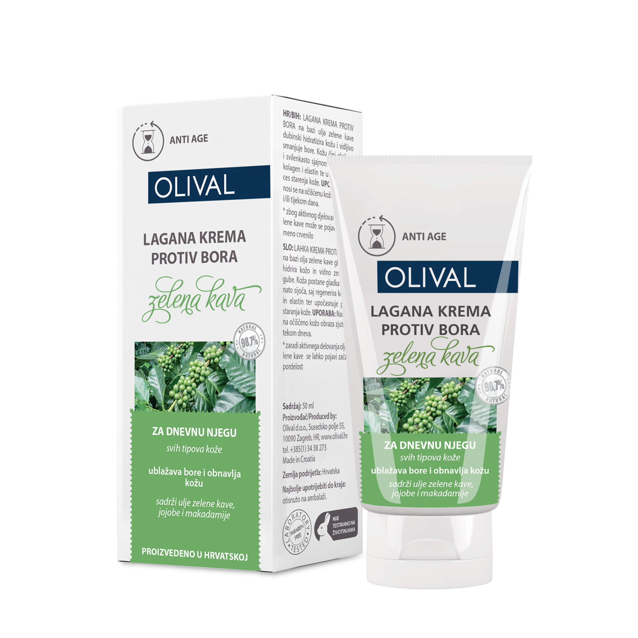 Olival Lagana krema protiv bora sa zelenom kavom 50 ml Olival Lagana krema protiv bora sa zelenom kavom 50 ml